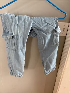 Cat & Jack Light Wash Elastic Waist Denim Joggers